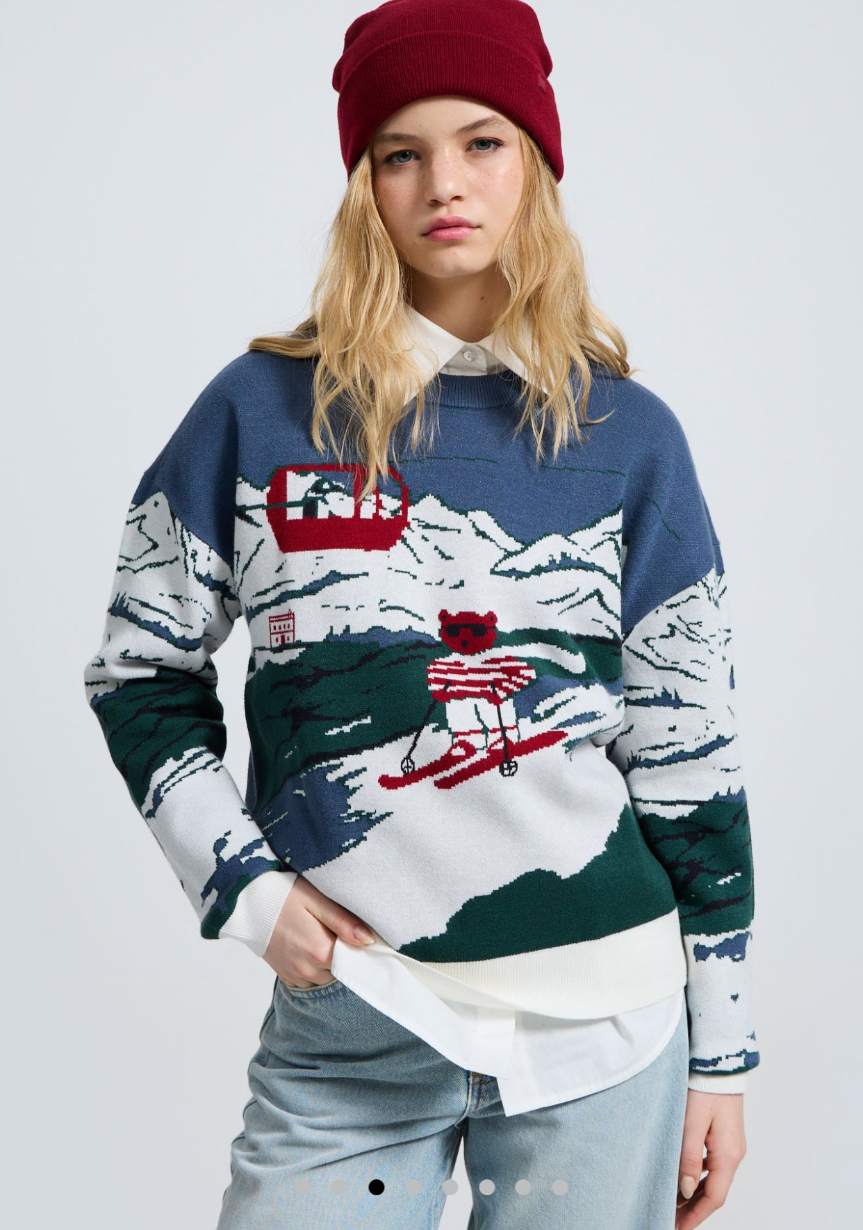 Winter Scene Knit Sweater